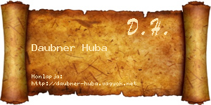Daubner Huba névjegykártya
